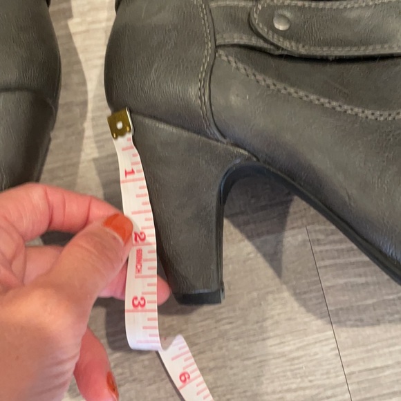 Grey Slouchy Nine West Boots - Picture 6 of 12